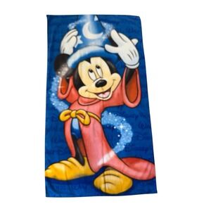 Walt Disney Fantasia Mickey Mouse Sorcerer Vintage Beach Towel *STAIN*